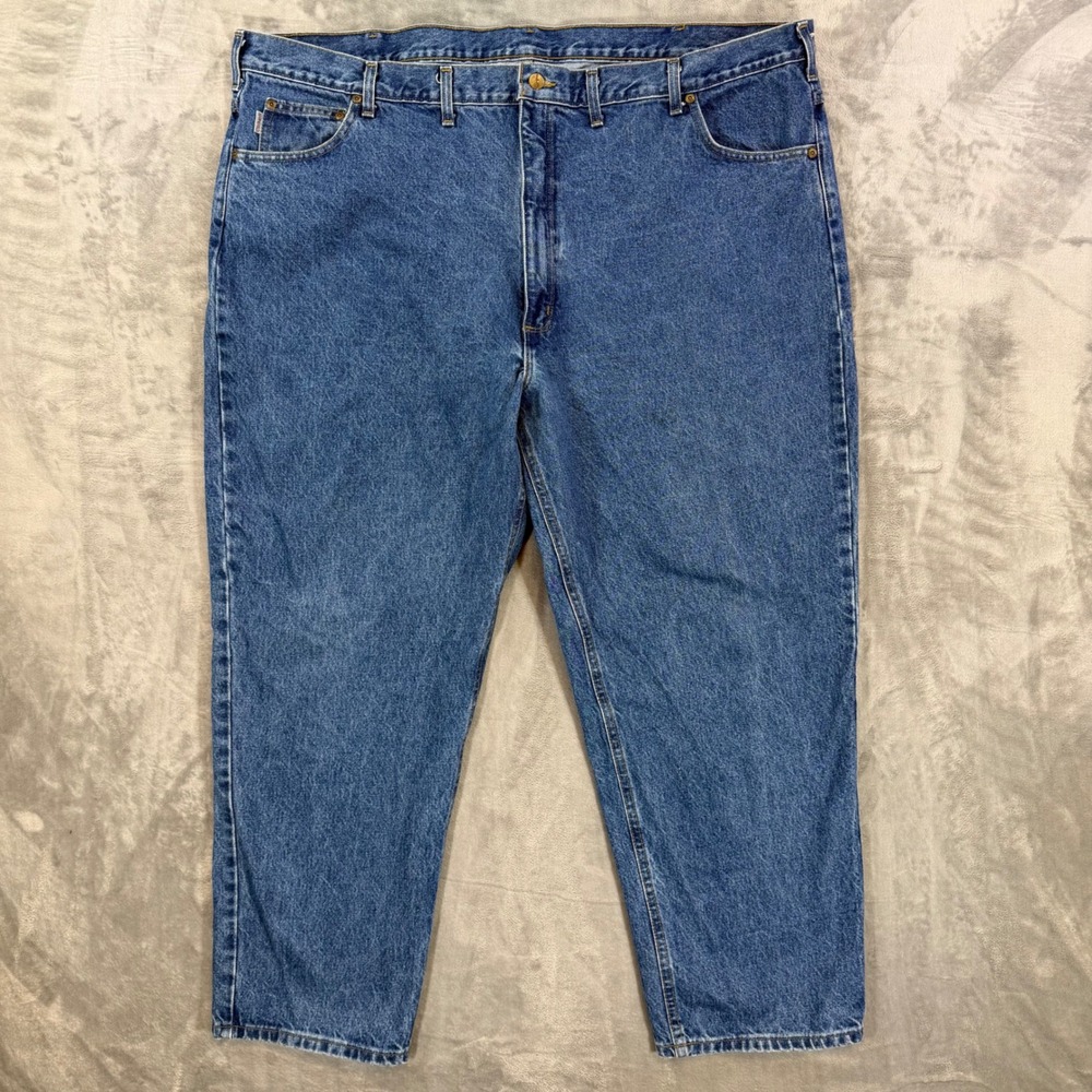 Carhartt Relaxed Fit Jeans Mens Size 50x30 Blue B17 DST Workwear Pants